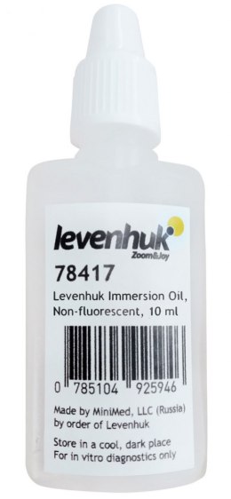 Olejek immersyjny Levenhuk, niefluorescencyjny, 10 ml