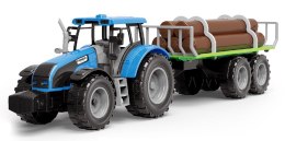 Zestaw farmerski - Zabawka traktor z przyczepką z drewnem
