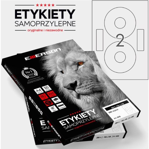 ETYKIETY 118 X 118 MM (CD) 2+2 SZT/A4 EMERSON UNIWERSALNE