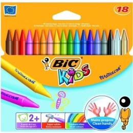 Kredki świecowe BiC Kids Plastidecor 18 kolorów