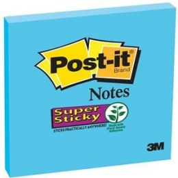 Karteczki Post-it Super Sticky 76x76mm błękitne (90)