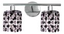 Kinkiet podwójny chromowy z kryształkami biało-czarnymi 2x40W Royal Candellux 92-36257