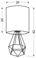 Lampa stołowa gabinetowa 1X60W E27 kremowy GRAF 41-62925