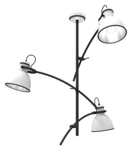 Lampa sufitowa biało-czarna regulowana 3x60W Zumba Candellux 33-72061