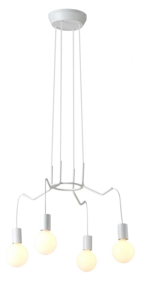 Lampa wisząca sufitowa biała matowa oprawa 4x40W Basso Candellux 34-71002