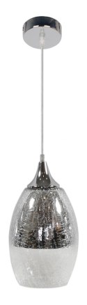 Lampa wisząca szklana regulowana srebrna E27 60W Celia Candellux 31-51561