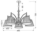Lampa wisząca patynowa regulowan łańcuch 5x40W E14 Austin Candellux 35-13859