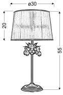 Lampka stołowa gabinetowa patynowa Adonis 41-27535