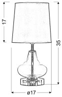 Lampka stołowa bursztynowa Alladina 41-10933