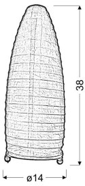 Lampka stołowa papierowa pomarańc Papirus 41-88294