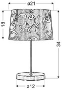 Lampka stołowa różowa/chrom Arosa 41-55866