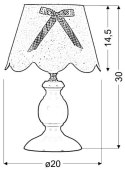 Lampka stołowa szara kokardka Whilma 41-64127