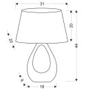 Lampa gabinetowa beżowo-biała ceramiczna Romano Candellux 41-79954
