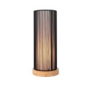 Lampa stołowa czarna + drewno Kioto Ledea 50501215