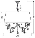 Lampa sufitowa wisząca amarant 3 Malva 31-21335