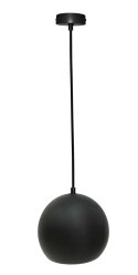 Lampa wisząca czarna metal / drewno Flen Ledea 50101263