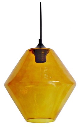 Lampa wisząca pomarańczowa szklany klosz romb 60W E27 Bremen Candellux 31-36223-Z