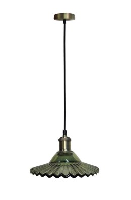 Lampa wisząca szklana zielona/złota Geneva Ledea 50101274