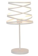 Lampka stołowa biała metalowa + szklany klosz Akita Ledea 50501062