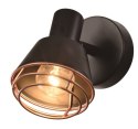 Kinkiet czarny klosz miedziany lampa E14 40W Neria 91-81384