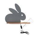 Lampa kinkiet półeczka 5W LED 4000K IQ Kids Rabbit szary 21-85184