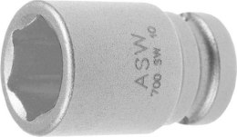 Udarowa koncowka wymiennaklucza nasadowego, 1/4" 10mm ASW