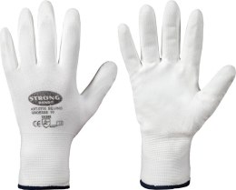 Rękawice dziane Beijing, nylon, rozmiar 8, białe (12 par)