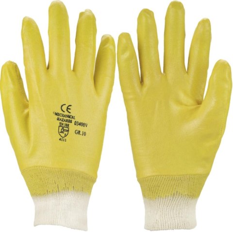Rękawice, nitrylowe, rozmiar 10, żółte (12 par)