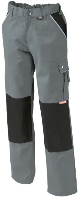 Spodnie z paskiem w talii, płótno, 320 g/m², rozmiar 50, szare
