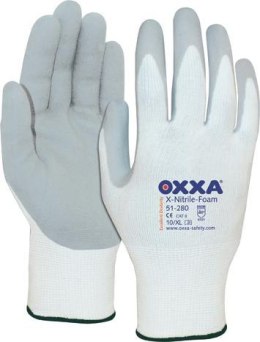 Rękawice X-Nitrile- Foam, rozmiar 8, biały/szary (12 par)