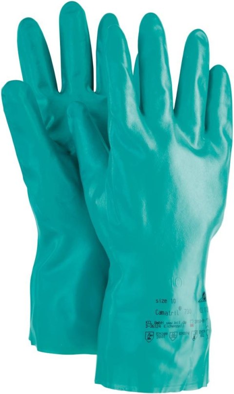 Rękawice Camatril 730, 310 mm, rozmiar 7, zielone (10 par)