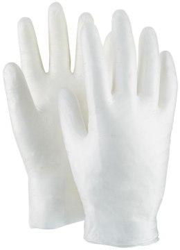 Rękawice jednorazowe, męskie, lateksowe, rozmiar 8, (opak. 100 szt.)