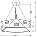 Lampa wisząca biała pięciokątna regulowana 3x40W Nemezis Candellux 31-59147