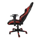Obrotowy Fotel biurowy/gamingowy do komputera czarno-czerwony ze skóry