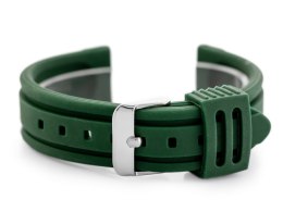 Pasek gumowy do zegarka U09 - zielony - 22mm