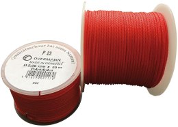 Sznur murarski, z polietylenu 2mmx100m,kolor czerwony OVERMANN