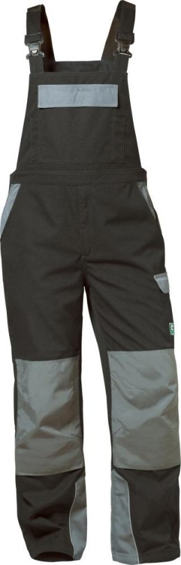 Spodnie ogrodniczki Everton, rozmiar 52, czarne/szare