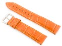 Pasek skórzany do zegarka W64 - pomarańczowy 18mm