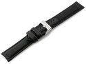 Pasek skórzany do zegarka W34 - PREMIUM - czarny/czarne - 20mm