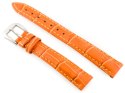 Pasek skórzany do zegarka W64 - pomarańczowy 16mm