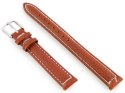 Pasek skórzany do zegarka W71 - brązowy - 12mm