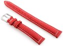 Pasek skórzany do zegarka W71 - czerwony - 12mm