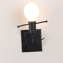 Lampa ścienna/ Kinkiet Loft pojedyńczy - czarna, typ IV