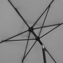 Parasol ogrodowy prostokątny uchylny z korbką 200 x 300 cm ciemnoszary