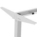 Stelaż rama biurka z ręczną regulacją wysokości 73-124 cm do 70 kg SZARY