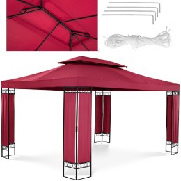 Pawilon ogrodowy altana namiot składany 3 x 4 x 2.6 m czerwone wino