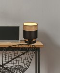 Porto lampa stołowa 1x60w e27 abażur czarny+brązowy