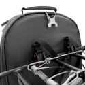 Torba rowerowa na bagażnik plecak rowerowy ze stelażem 2w1 30l czarny