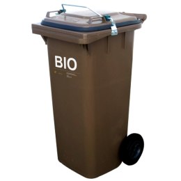 Kosz pojemnik kubeł GASTRO ze szczelną pokrywą na śmieci odpady bio spożywcze - brązowy 240L