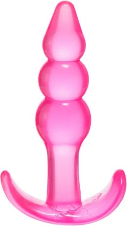 Beaded Jelly Buttplug Pink 9 cm Passion Labs 32-0088
